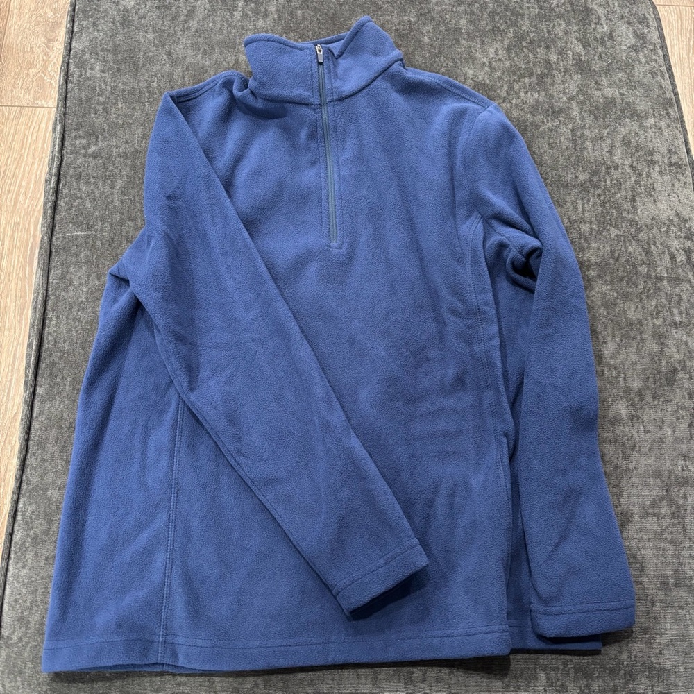 NWOT Lands' End Blue Half-Zip Fleece Pullover
